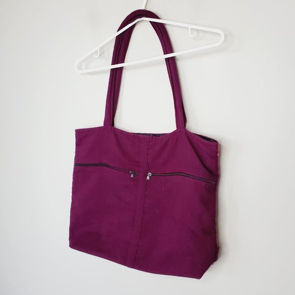 Vintage Bag Embroidered Boho Floral Shoulder Purple - Picture 5 of 11